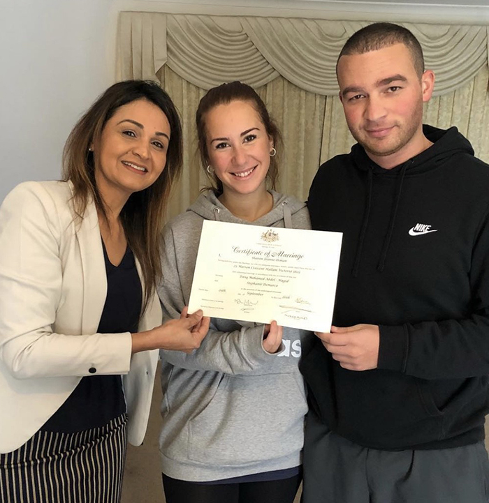 legal marriage registration at home celebrant