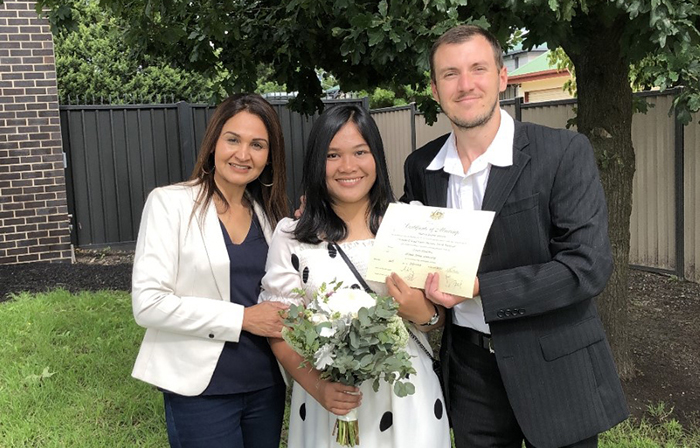 fiancee visa application letter wedding celebrant